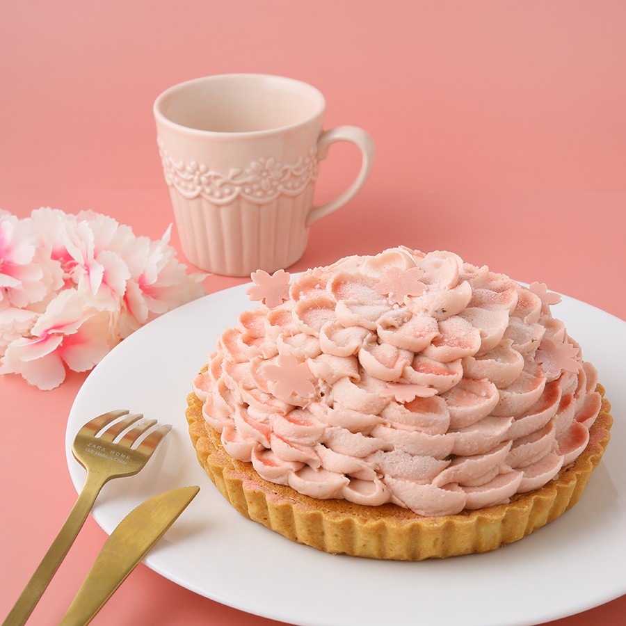 【SALON BAKE ＆ TEA】季節限定 春の内祝いに 桜タルト 5号 15cm 