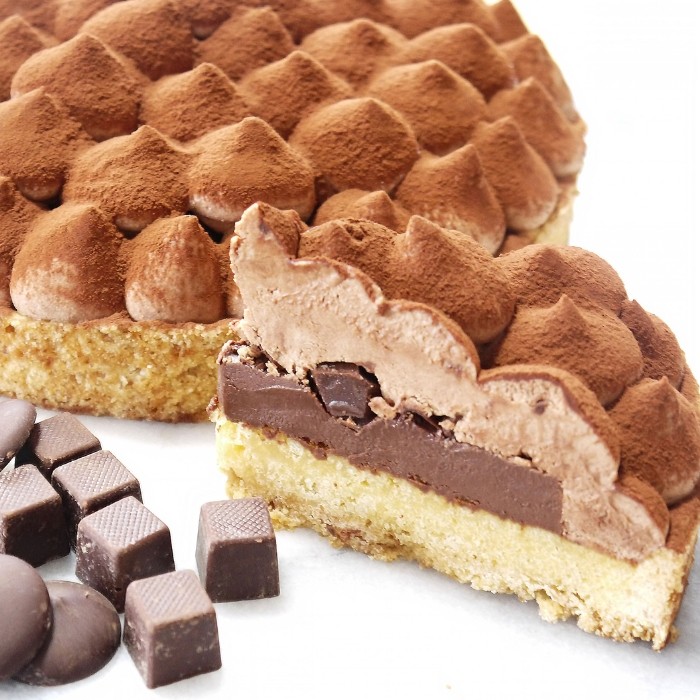 クリームたっぷり5層のリッチチョコタルト  18cm 8〜10名様即日出荷 お届け指定可 バレンタイン 早割 お取り寄せ 送料無料 誕生日ケーキ バレンタイン2026 誕生日ケーキ