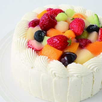 乳アレルギー対応ケ―キ( フルーツデコレ―ション)5号