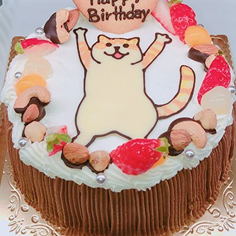 キャラクターケーキ チョコ 5号バレンタイン23 モカボーネン Cake Jp