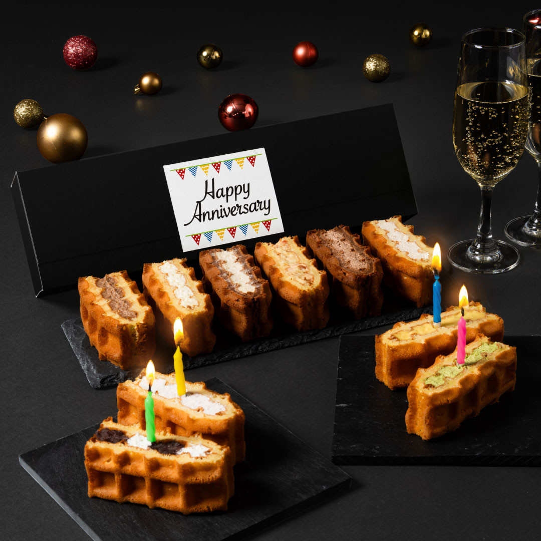 【送料無料】【ワッフル・ケーキの店 R.L(エール・エル)】 アニバーサリーキャンドル付き ワッフルケーキ10種セット 記念日プレゼント