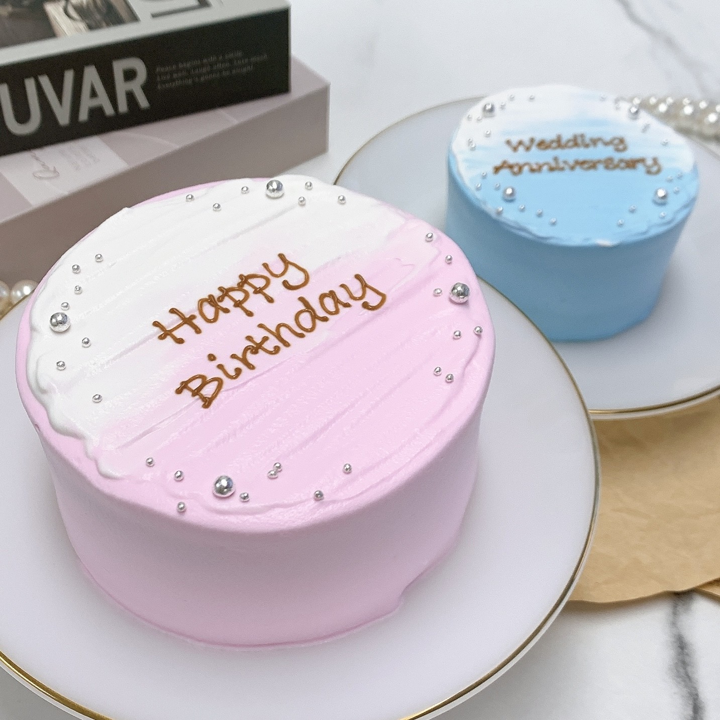選べる9色♪ センイルケーキ 5号《上下グラデーション｜韓国｜誕生日｜お好きな色とメッセージ✧》