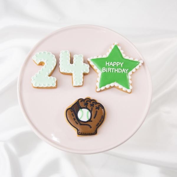 ☆お好きなデザインの手書きクッキー付♪＋数字&プレート（選べる8色♪）イラスト 写真 キャラクター ケーキに乗せるだけでオリジナルケーキの完成♪ 7