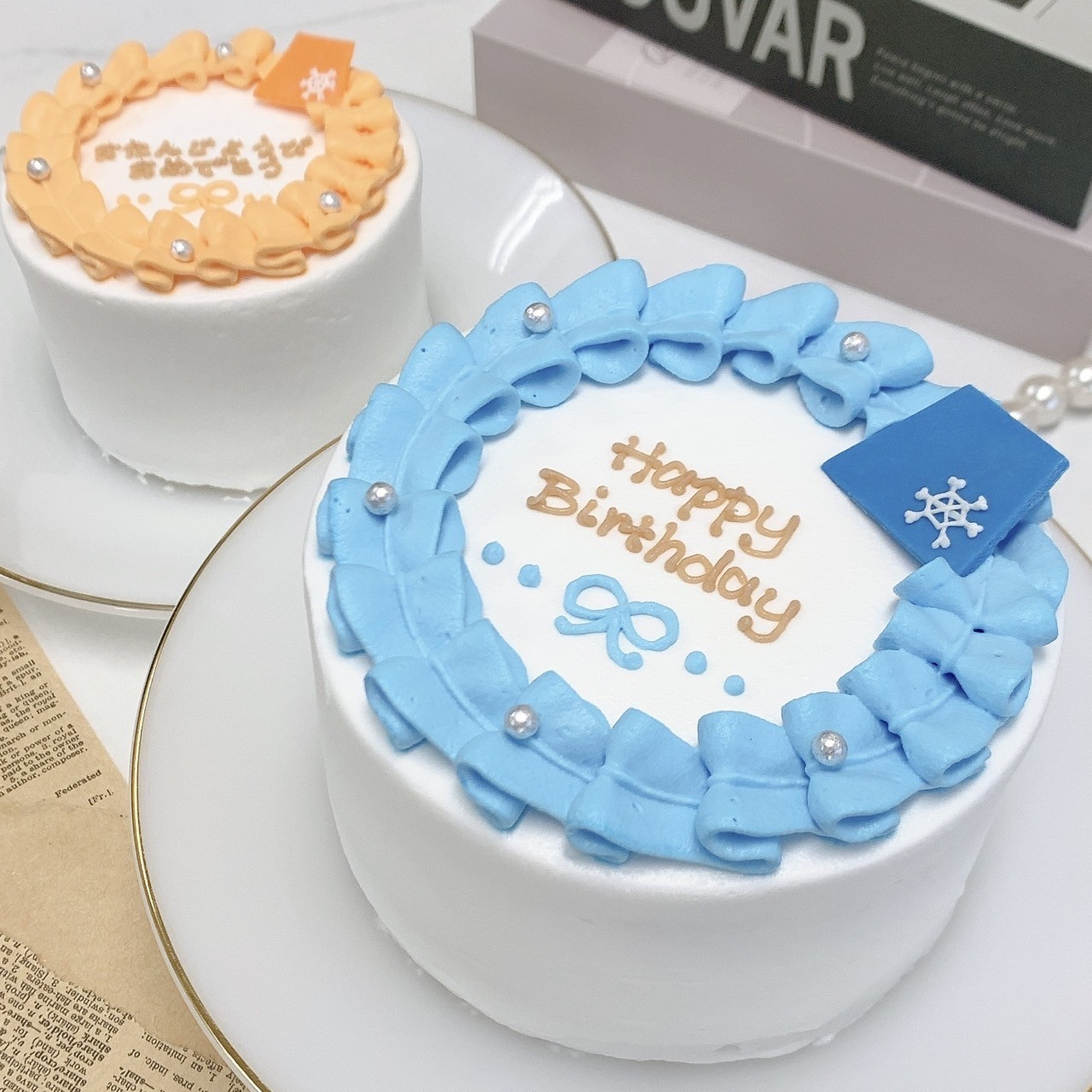 雪だるまセンイルケーキ 4号《選べる9色|韓国|誕生日|冬|お好きなメッセージ✧》