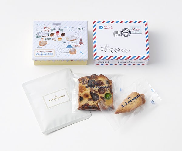 フランス菓子の名店 ルコント 50周年記念 地図イラスト オリジナル缶入ギフトセット A Lecomte Cake Jp