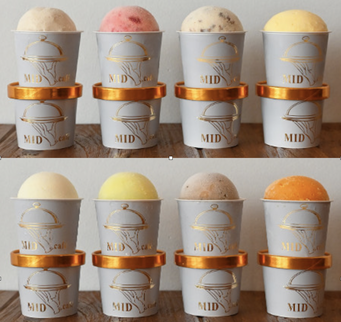 【MID cafe】ヴィーガンアイスとアイスクリーム詰め合わせセット《ヴィーガンアイス》プレーン、ストロベリー、パッション、クッキー《アイスクリーム》リッチミルク、メロンソルベ、マンゴーソルベ、チャイ 各種1個 計8個セット 母の日2024