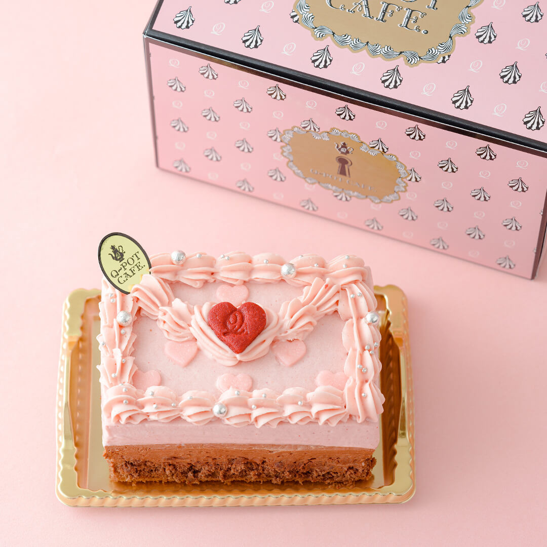 【Q-pot CAFE.】Cake.jp限定/Love Heart Letter Cake (7.5cm×11cm※2～3名様) 2