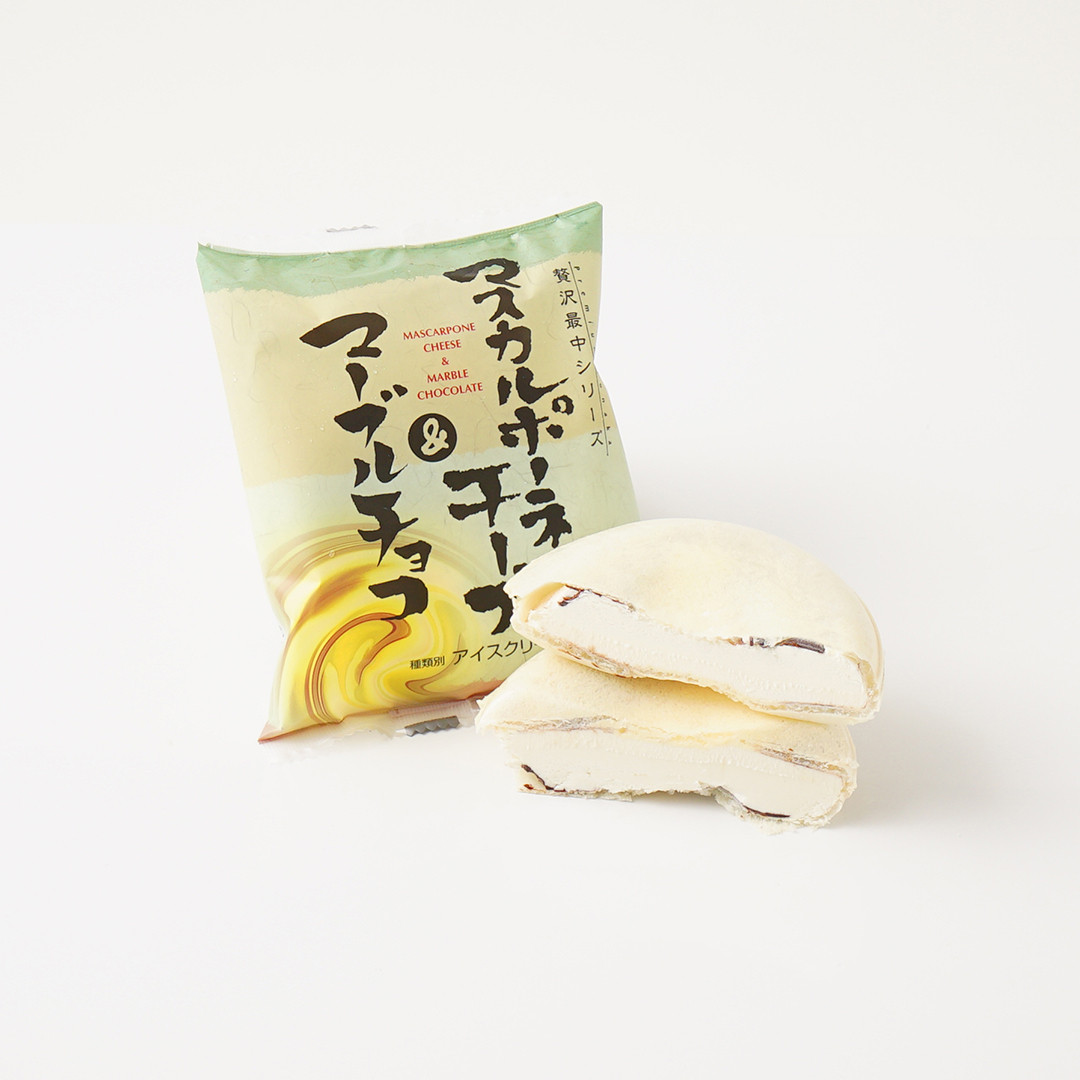 58円 ファッションなデザイン 贅沢最中アイスクリームシリーズ マスカルポーネチーズ マーブルチョコ