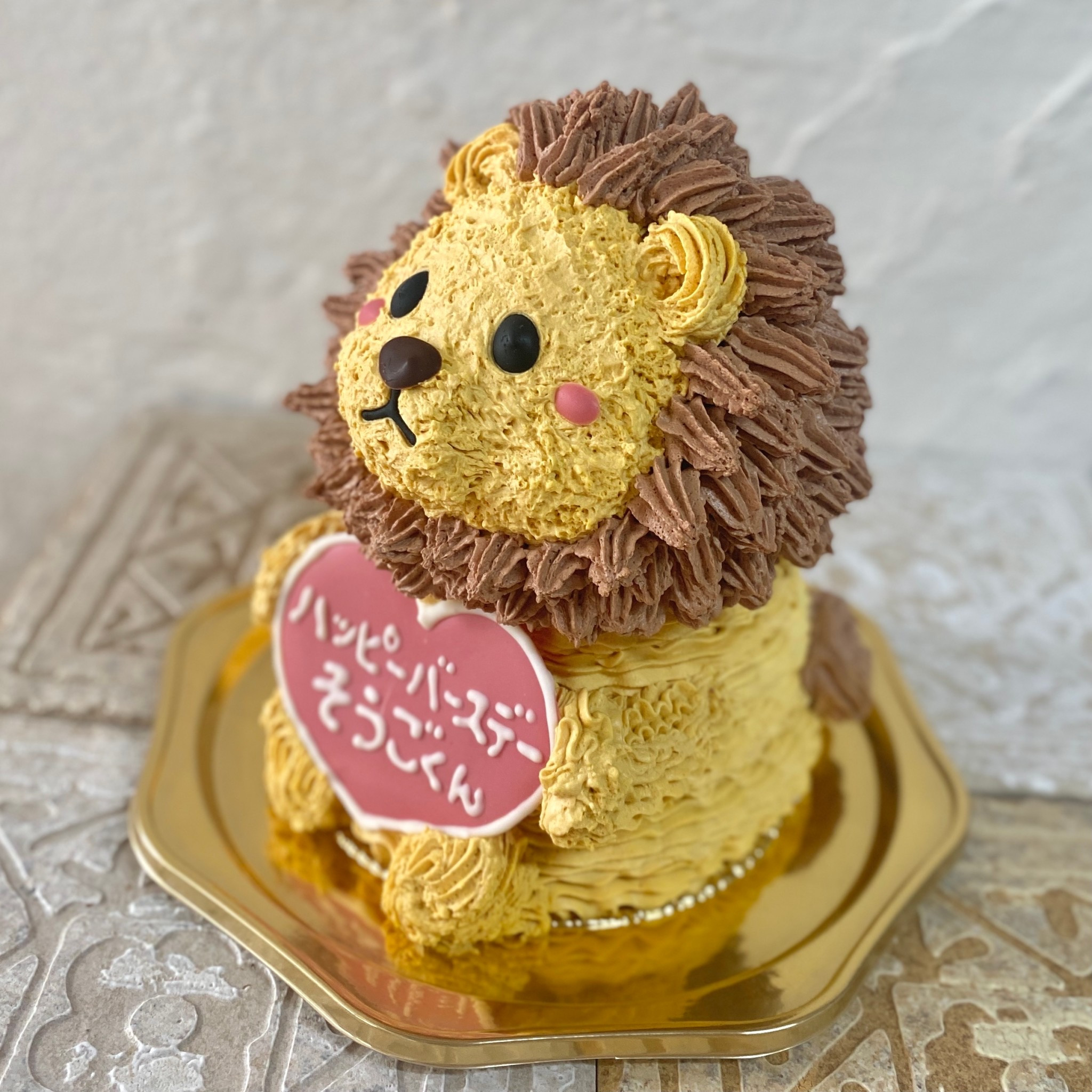 ライオンの立体ケーキ ライオン 動物ケーキ 誕生日ケーキ 5号 Tipitinats Cakes Cake Jp