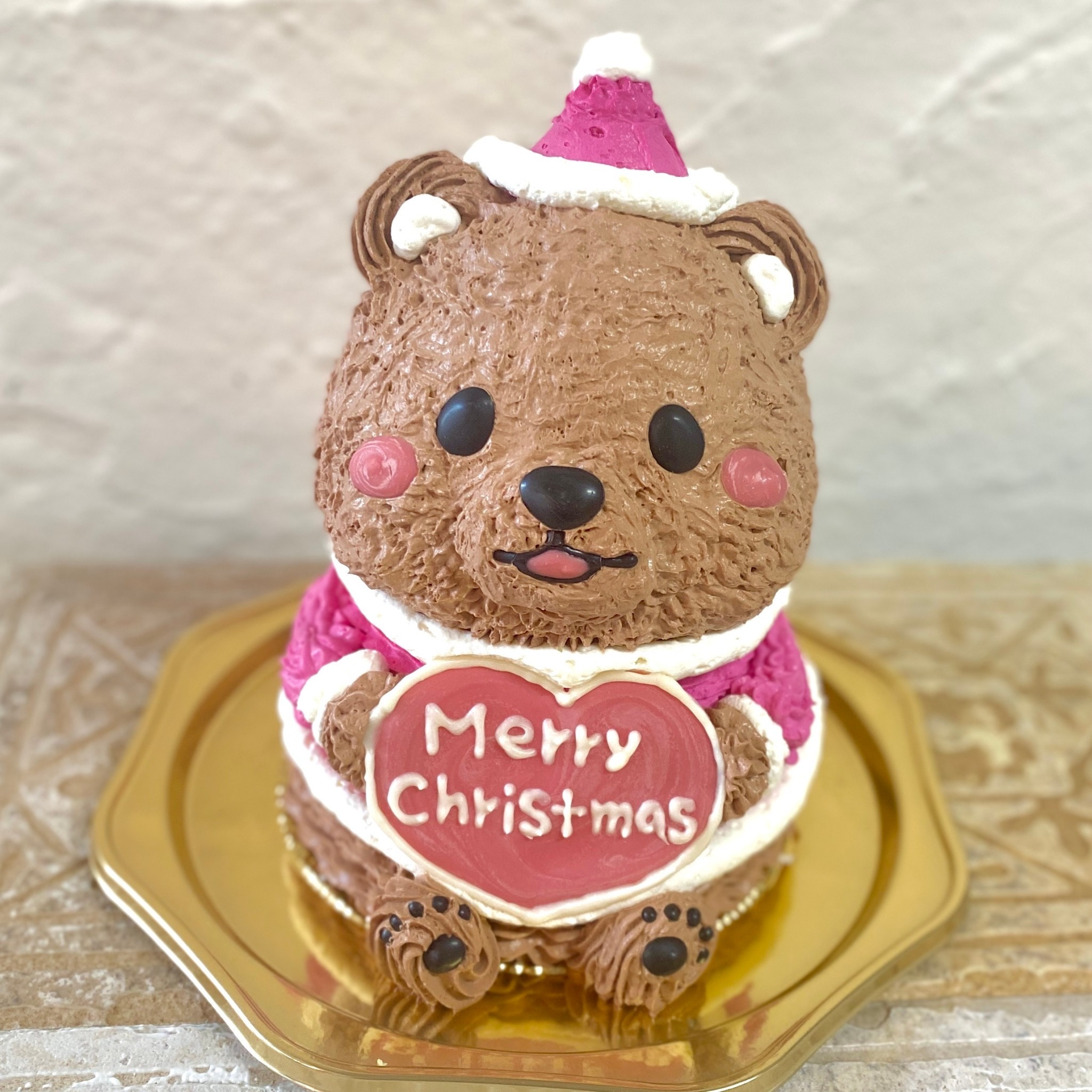 くまさんサンタの立体ケーキ クリスマスケーキ 5号 個数限定 動物ケーキ クリスマス22 Tipitinats Cakes Cake Jp