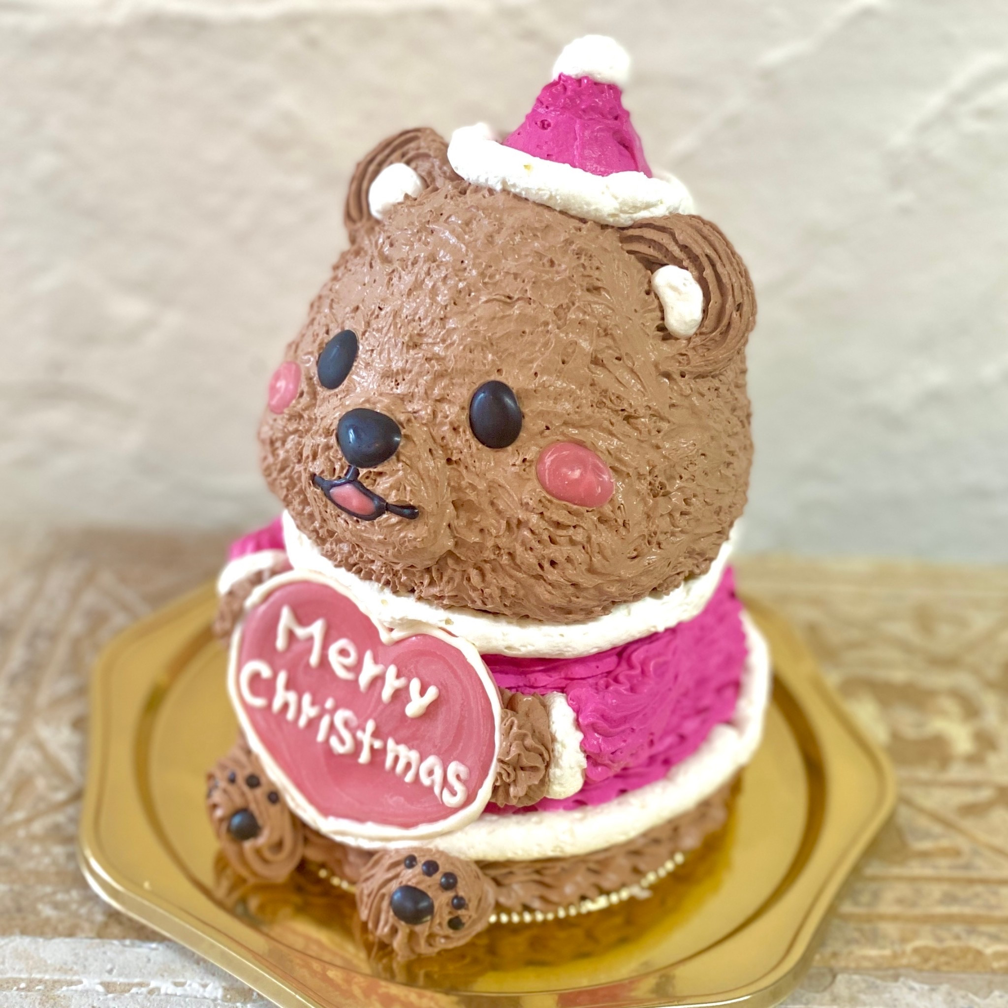 くまさんサンタの立体ケーキ クリスマスケーキ 5号 個数限定 動物ケーキ クリスマス22 Tipitinats Cakes Cake Jp