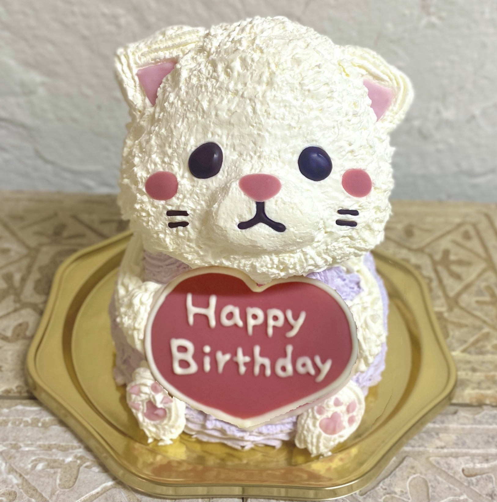 白い子ねこの立体ケーキ 5号 ネコ 猫 お誕生日やお祝いに 動物ケーキ 