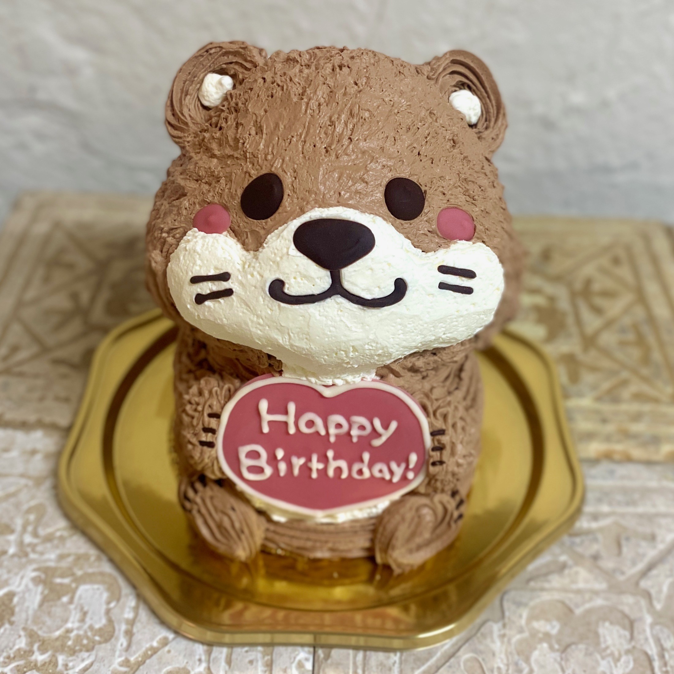 かわうその立体ケーキ カワウソ 動物ケーキ センイルケーキ