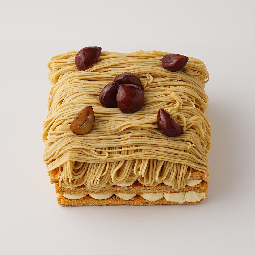 【リスカフェ】ミルフィーユ 和栗のモンブラン 4号 12cm 3～6名様分（Re:s cafebar&sweets） | Cake.jp