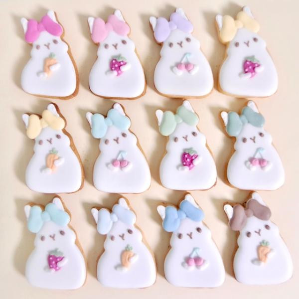 リボンうさぎのアイシングクッキー 1枚 Francesca Von Sweets Cake Jp