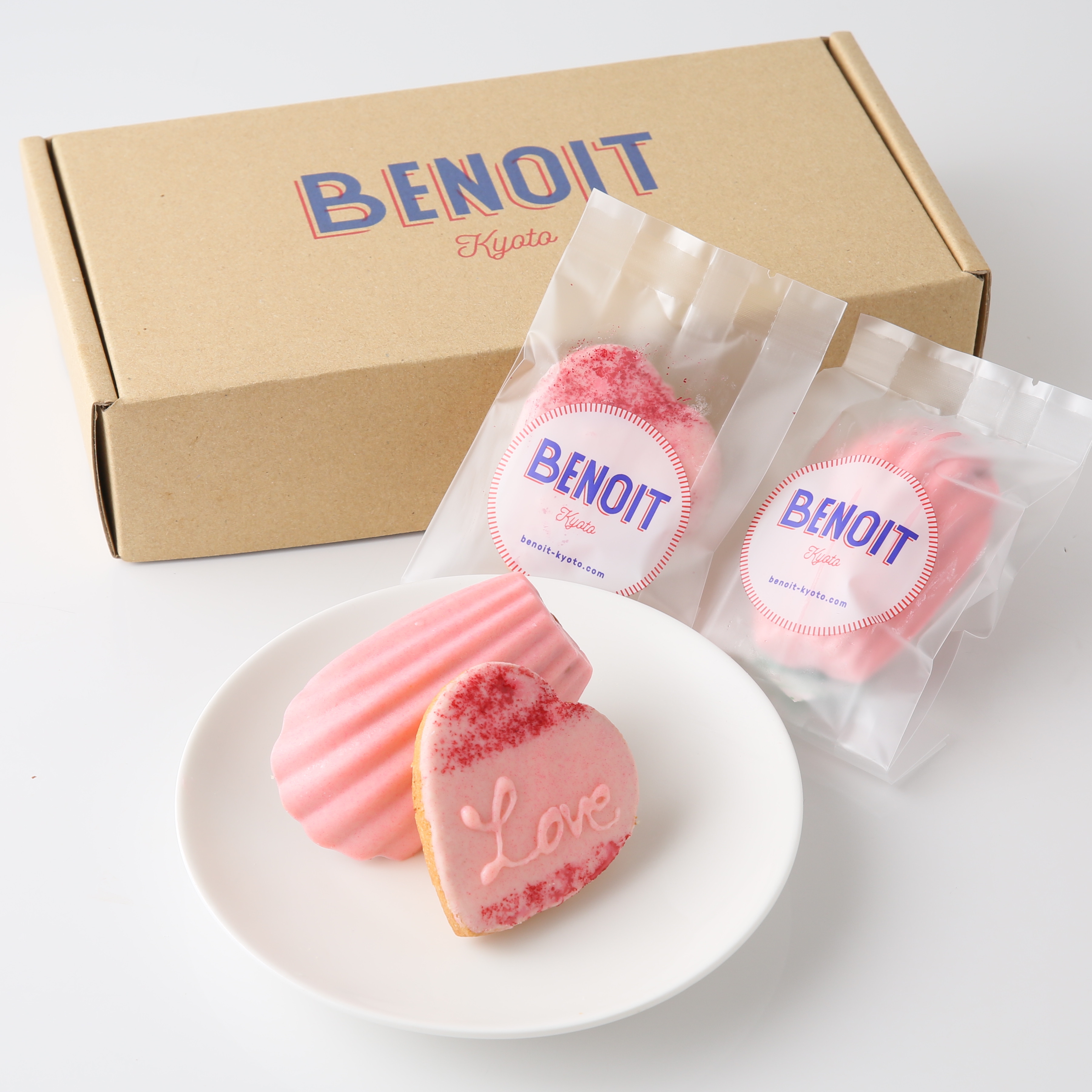 【BENOIT(ブノワ)】Cake.jp限定バレンタイン ローズとフランボワーズのマドレーヌ＆カソナードクッキー5個入 1