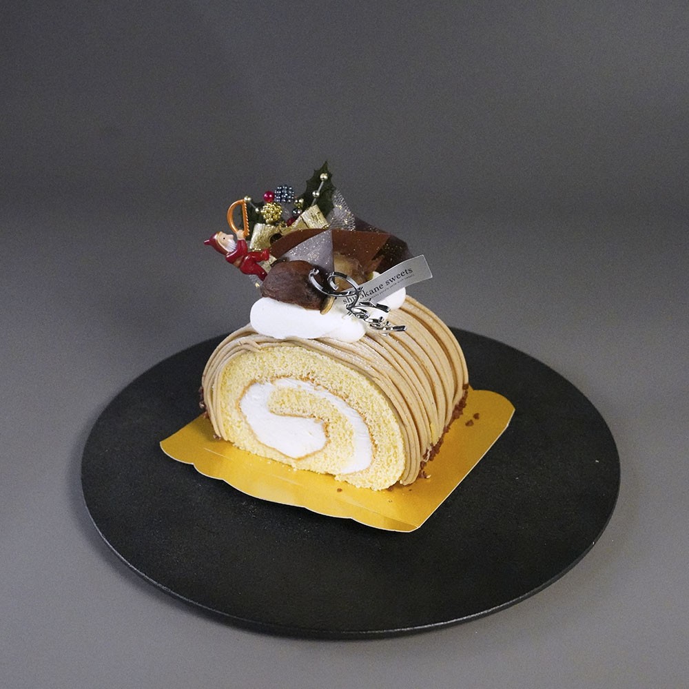 皇室献上栗 山江栗の白金ブッシュドノエル  ハーフ クリスマス2025