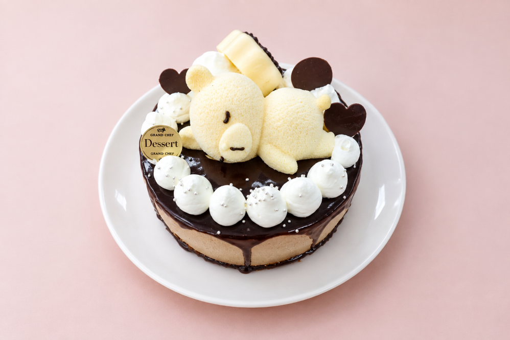 【チョコ】森のくまさんケーキ 4号（12cm）｜箱を開けた瞬間ときめく かわいい本格チョコレートケーキ
