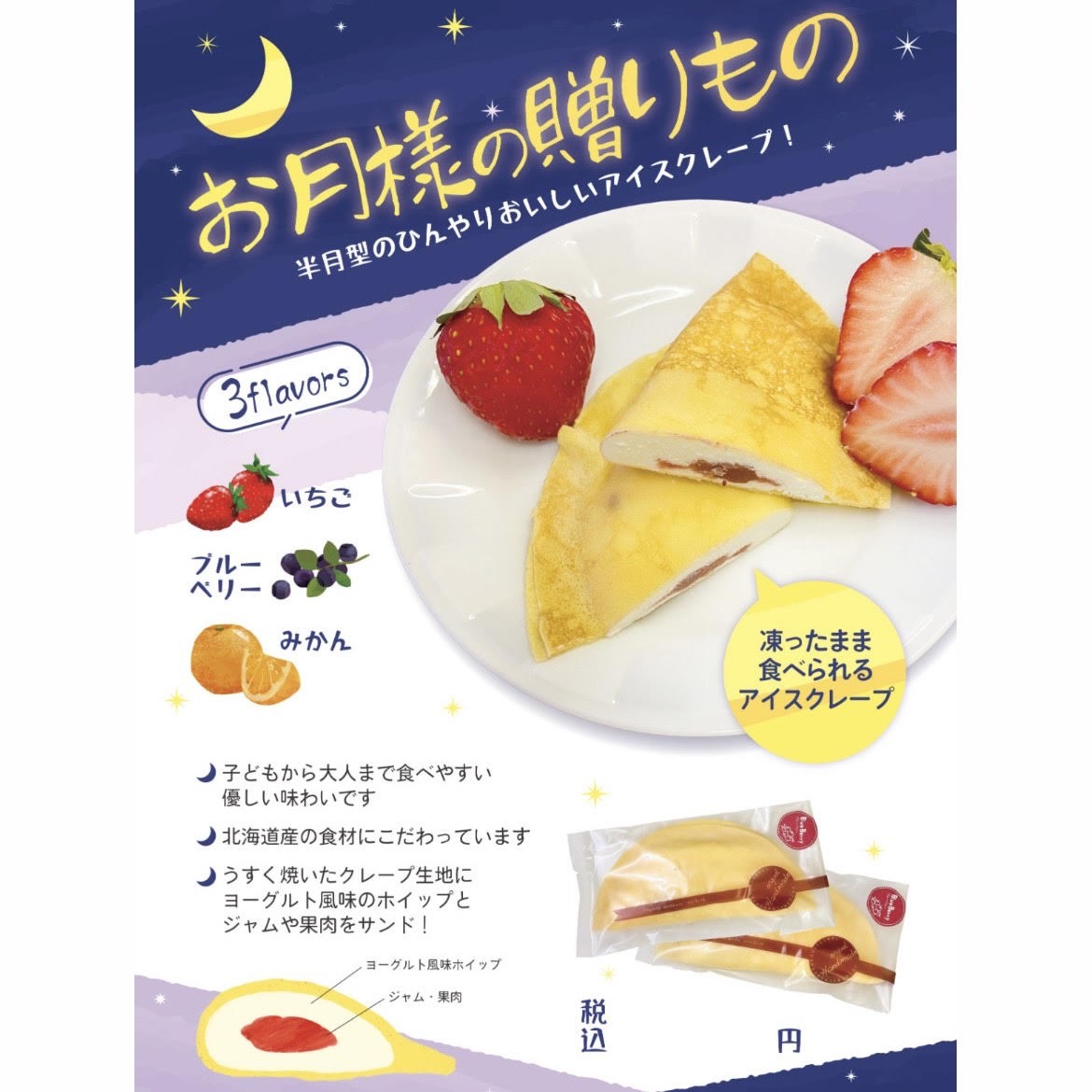 お月様からの贈りもの(アイスクレープ)
