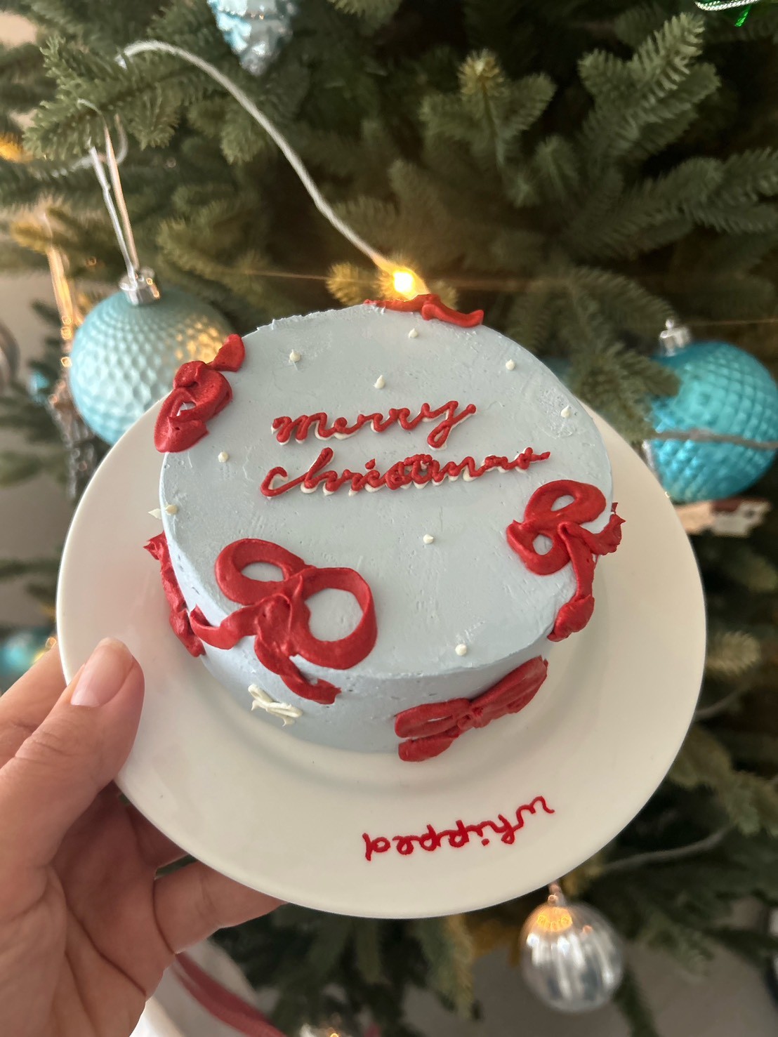 -??-Holiday Ribbon Cake-??-N`×RRArXPbg̊ÂT߃NX}XP[L