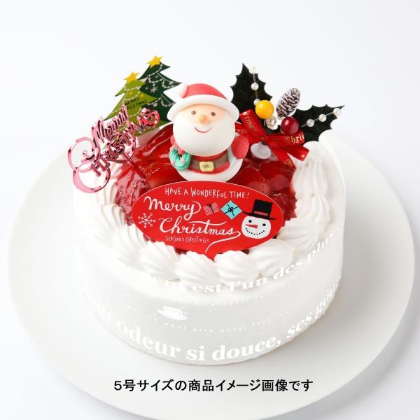 クリスマスケーキ2022 乳製品除去 乳製品アレルギー対応用クリスマスケーキ 5号 15cm 2