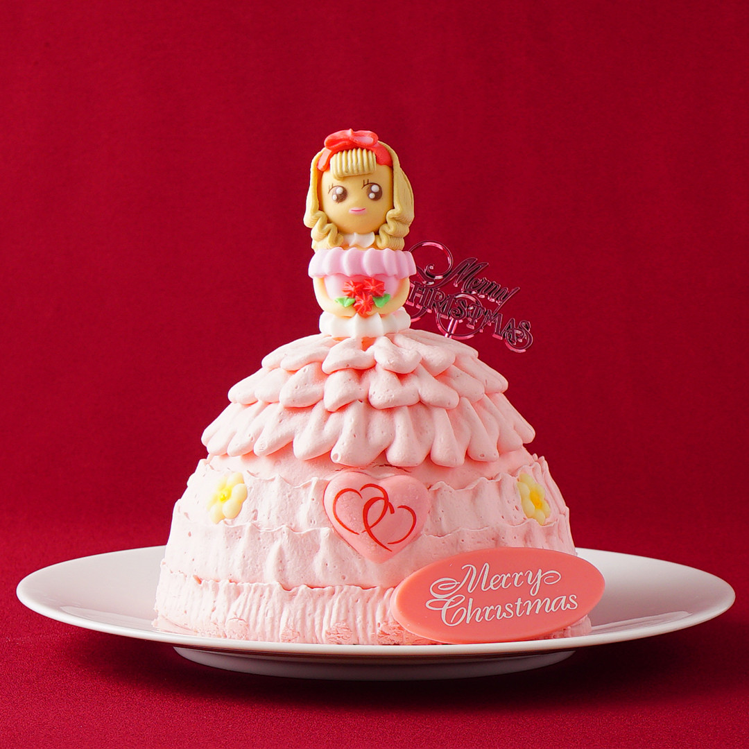 クリスマスケーキ22 Xmas立体お姫様ケーキ プリンセスケーキクリスマスver 5号 15cm クリスマス22 サンタアンジェラ Cake Jp