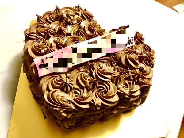 バレンタイン・フラワーチョコレートケーキ ハート 