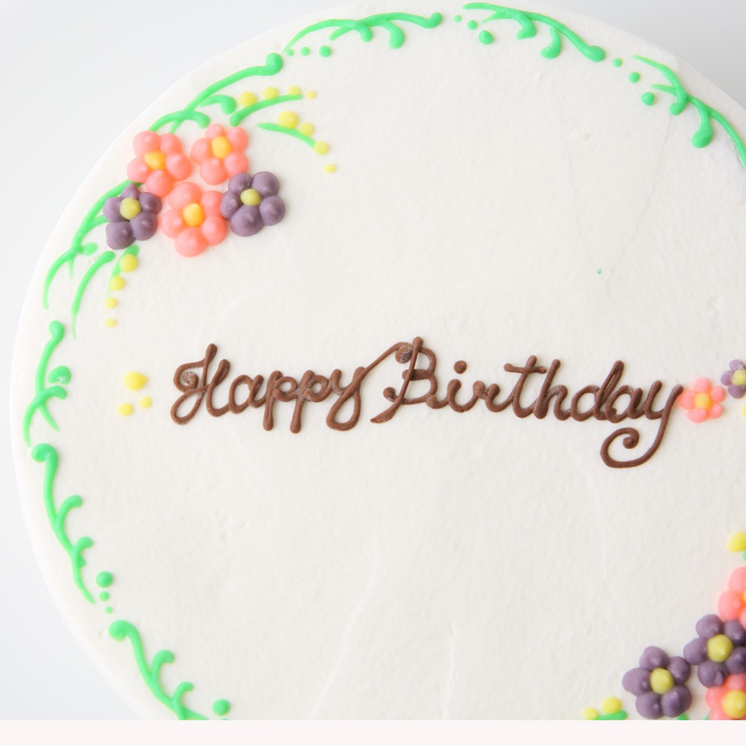 【選べる8色】【イラストケーキが人気のエルショコラ】お花のセンイルケーキ　4号 2