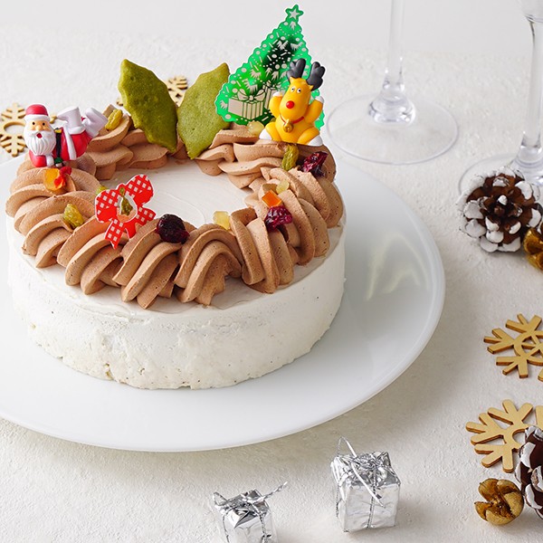 卵・乳製品・小麦粉不使用 クリスマス限定チョコレート ホールケーキ 15cm クリスマス2022  1