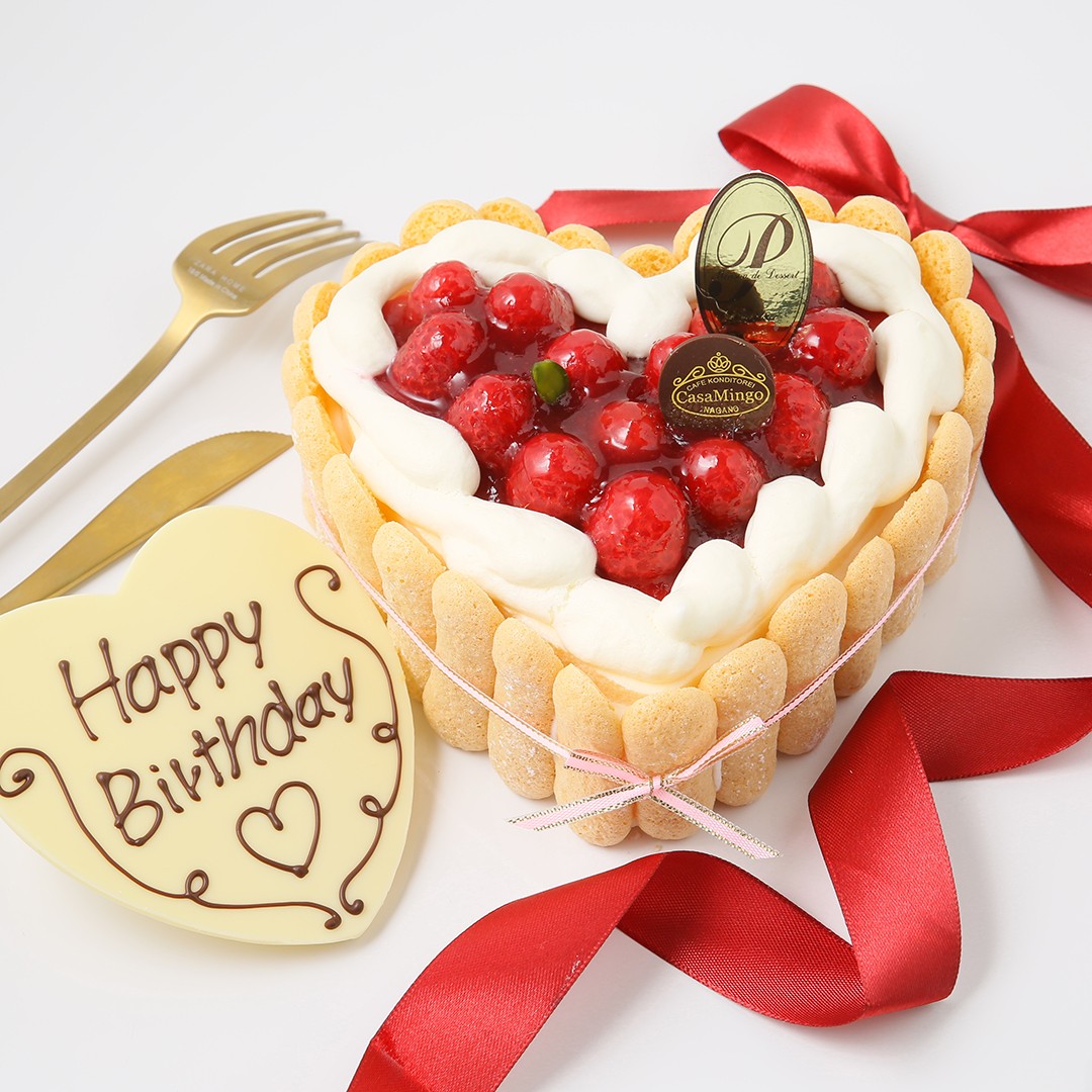 最高級洋菓子 特注ハート型シュス木苺レアチーズケーキ 14cm バレンタイン2023 ホワイトデー2023 6