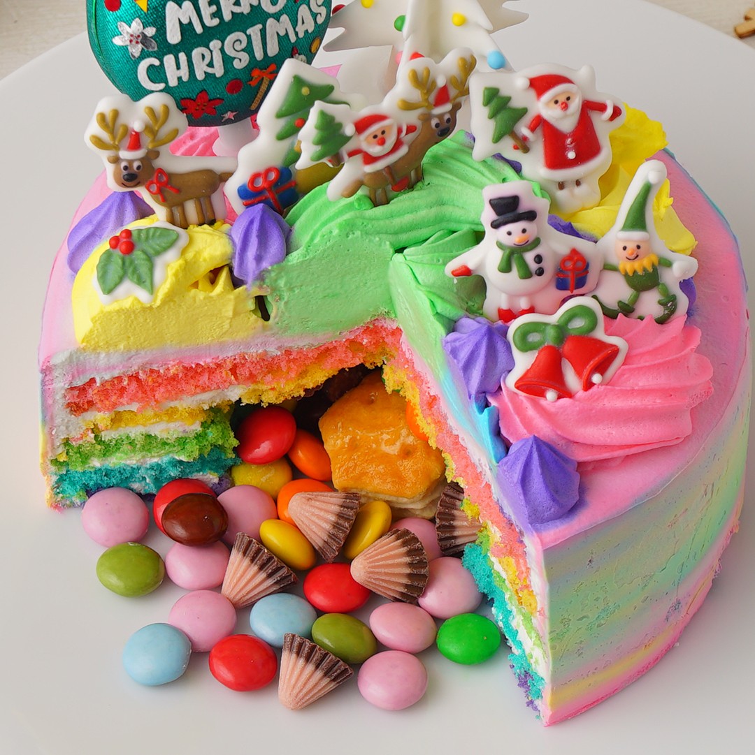 お菓子が飛び出す！ギミッククリスマスケーキ 5号 クリスマス2022 8