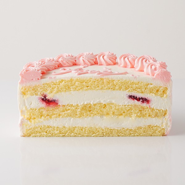 【美味宣言】名前付き選べるアイシングクッキー 生クリーム絞り飾り センイルケーキ（赤） クリームカラーは5色から選べます 6号 5