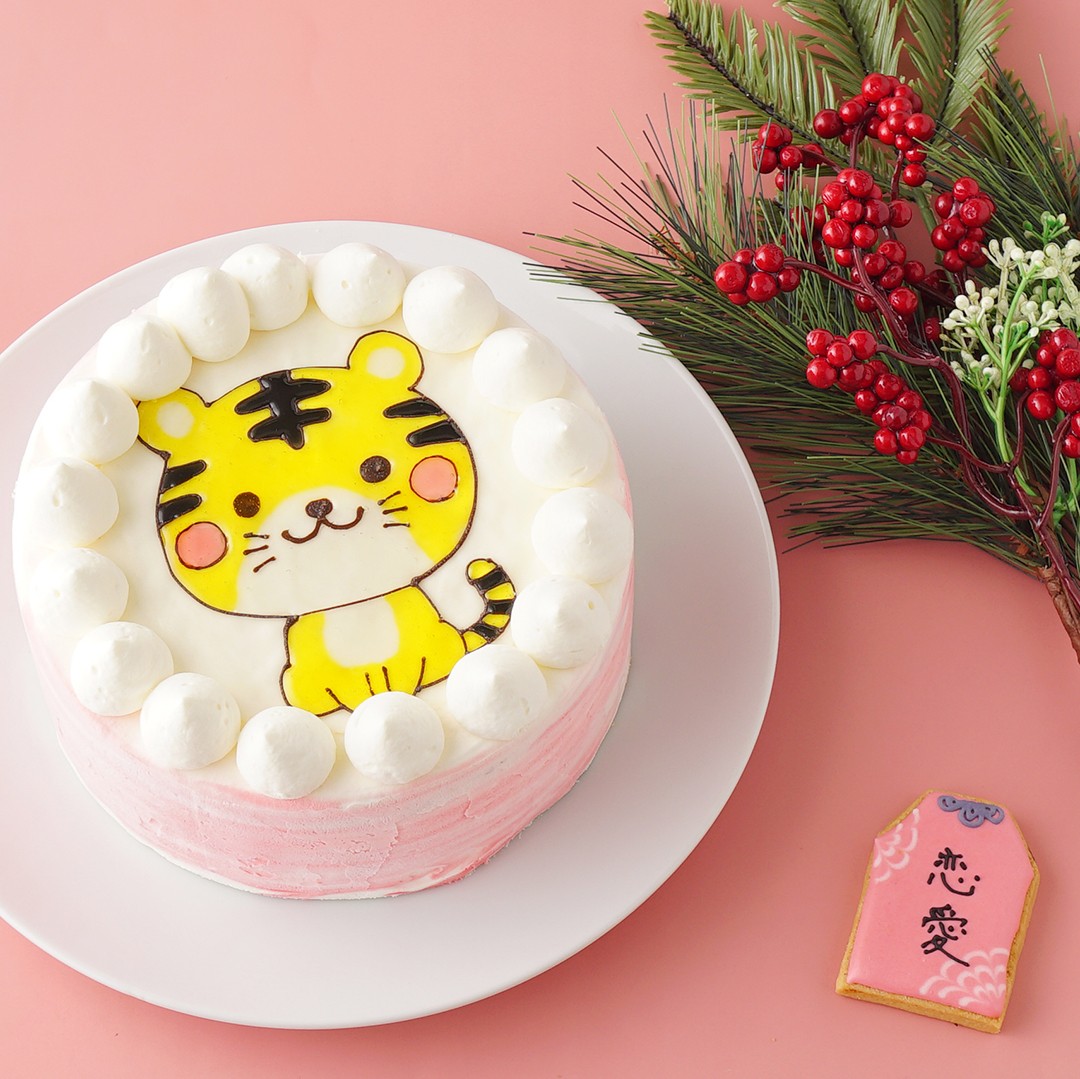 純生苺ショート お年賀干支 イラストケーキデコレーション 6号 限定数 無くなり次第終了 The Nicole Cake Jp