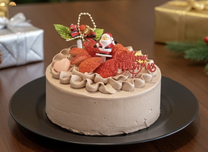 美味宣言】純生チョコレートクリスマス 苺ショート 4号 【甘味すっきり