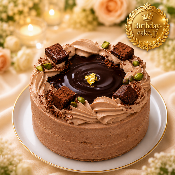 NEW チョコレートケーキ 3号 半解凍でとろける(室温で半解凍していただくと、外はふんわり、中はひんやりとした食感をお楽しみいただけます)濃厚クーベルチュールチョコ バースデーケーキ お誕生日ケーキ  #ふわひん純生ショコラ