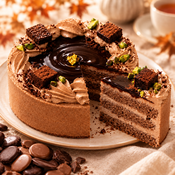 NEW チョコレートケーキ 3号 ベルギー産チョコ 半解凍でとろける(室温で半解凍していただくと、外はふんわり、中はひんやりとした食感をお楽しみいただけます)濃厚クーベルチュールチョコ バースデーケーキ お誕生日ケーキ アニバーサリーカード  #ふわひん純生ショコラ