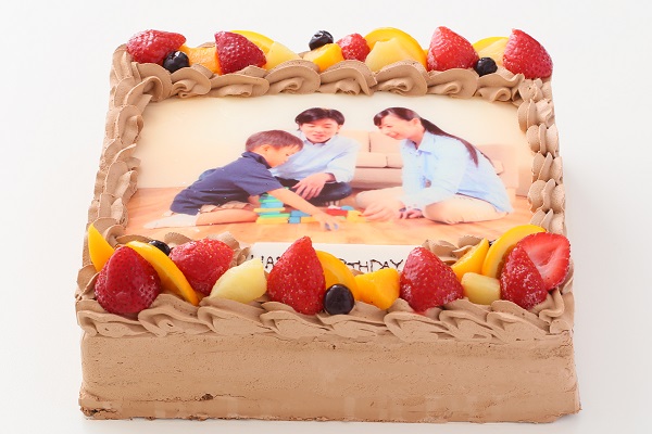 写真ケーキ チョコクリーム 特大 37cm×57cm 2