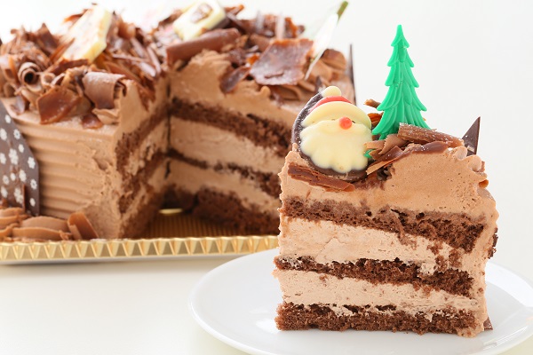 クリスマスケーキ2022 クリスマス チョコ生クリームデコレーションケーキ 7号 21cm（コクシネル） | Cake.jp