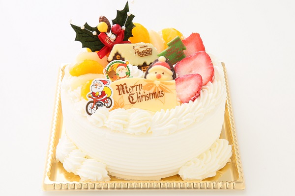 クリスマス2023 クリスマス☆苺生クリームデコレーションケーキ 7号 21cm