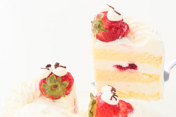 純生苺ショート　写真ケーキ　フォトケーキデコレーション　4号　12cm　ギフトに最適【当日OKです】 3