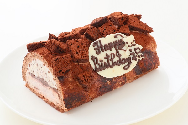 【ホームメードのお店～うしゃぎさん～】チョコレートアイスロールケーキ 13.5cm