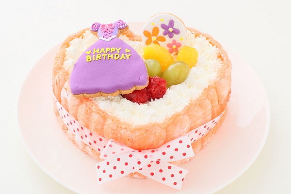 プリンセスアイシングクッキ デコ ピンクのビスキュイハ ト 4号 12cm 苺屋 Cake Jp