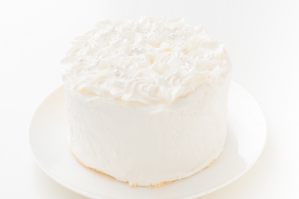 スマッシュケーキ ヨーグルト ファーストバースデーケーキ ホワイト×ホワイト 5号 15cm