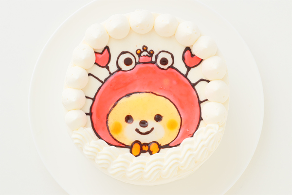 純生苺ショート　イラストケーキ　アイシングクッキーケーキ　　4号　12cm　ギフトに最適 3