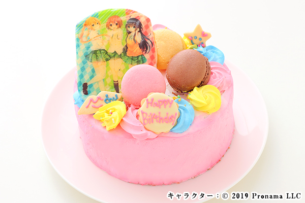 Newフォトケーキ 5号 ピンク 生クリーム 15cm