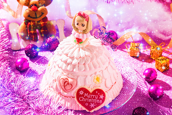 クリスマスケーキ22 Xmas立体お姫様ケーキ プリンセスケーキクリスマスver 5号 15cm クリスマス22 サンタアンジェラ Cake Jp
