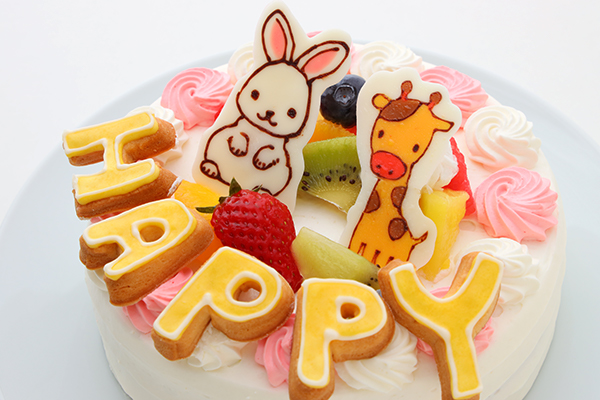 生クリームデコレーションケーキ キャラクタープレート2枚付き アイシングクッキー5枚付き 4号 12cm パティスリーディアモンテ Cake Jp
