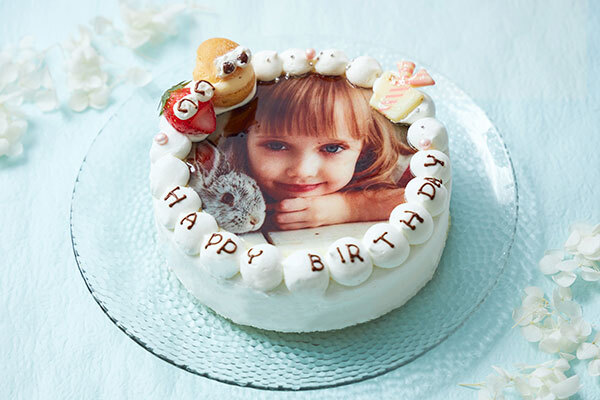 お祝いのケーキに写真を添えて(^O^)／　フォト　写真　ケーキ　４号 1
