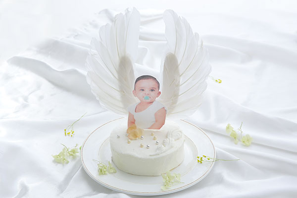 天使のケーキ　ファーストバースデー　4号 1