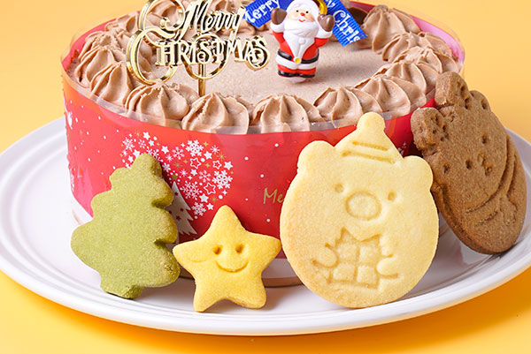 クリスマスケーキ2022 卵・乳製品・小麦除去可能 米粉のショコラクリスマス 4号 （柊ピックは赤いリボンになります） クリスマス2022 5
